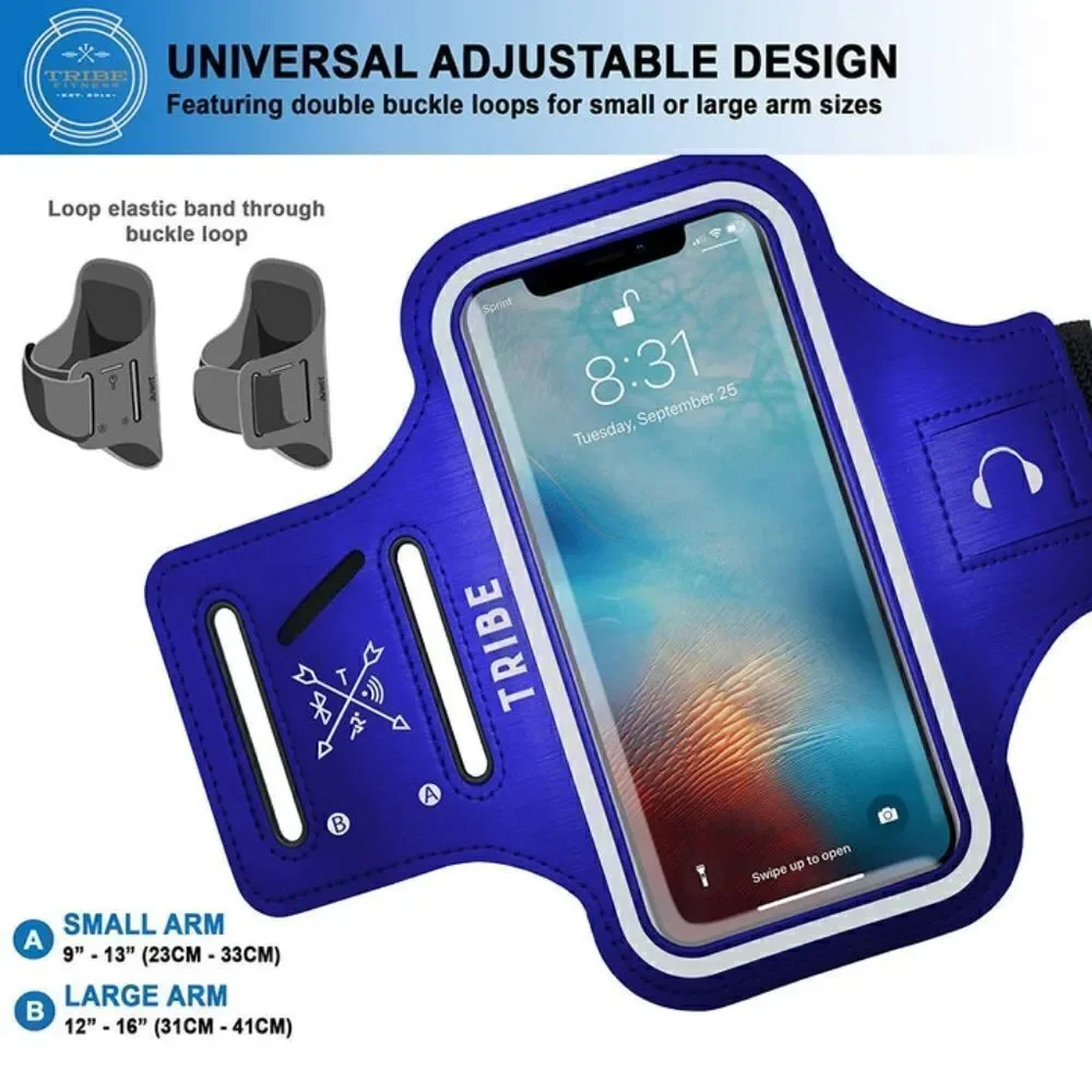 TRIBE RUNNING PHONE HOLDER SPORTS ARMBAND. IPHONE CELLPHONE ARM BAND FOR WOMEN &